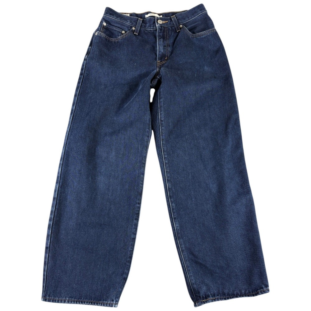 Levi's Baggy Dad Jeans Women 27 Dark Blue New Premium Relaxed Wide Leg Y2K